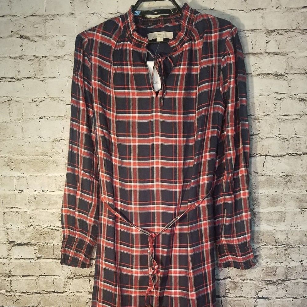 Loft Maternity Women's Shirt Dress Plaid